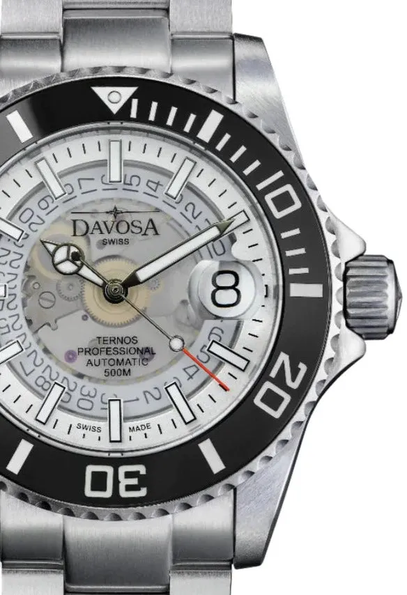 Ternos Professional Auto Nebulous 500m White Diving Watch 16153510