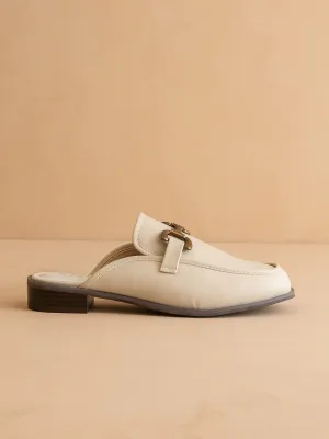 The Blakely | Beige Modern Mule Loafer