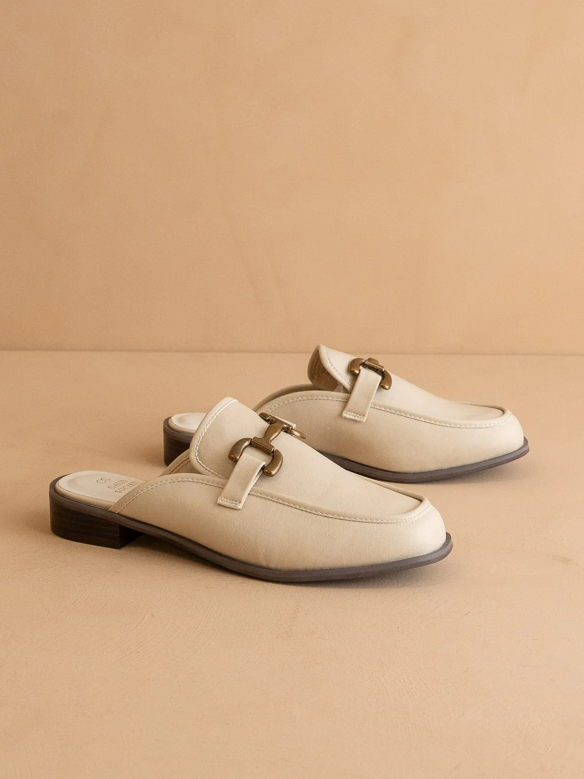 The Blakely | Beige Modern Mule Loafer