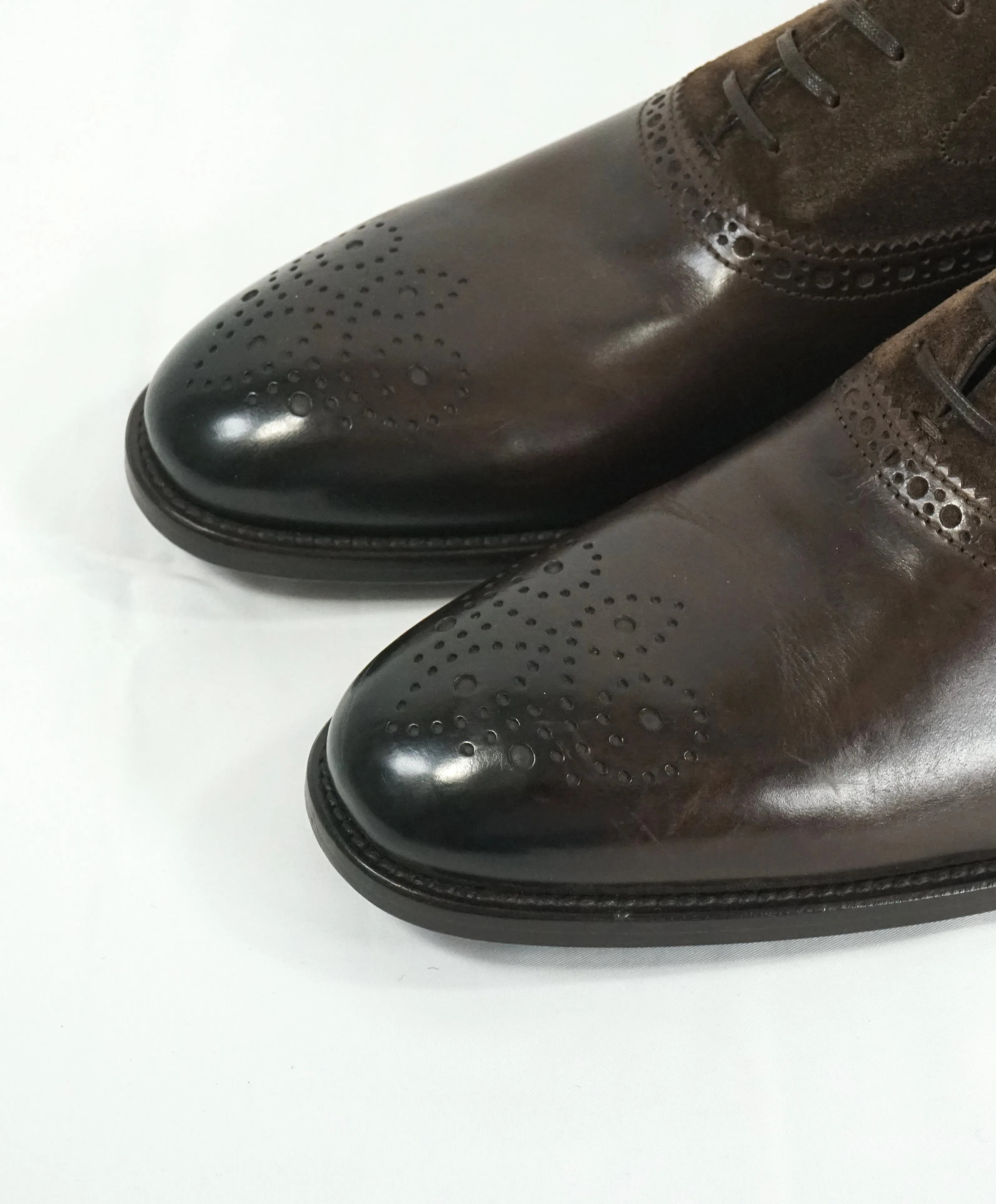TO BOOT NEW YORK - Mixed Media Suede & Leather Brogue Oxfords - 8.5