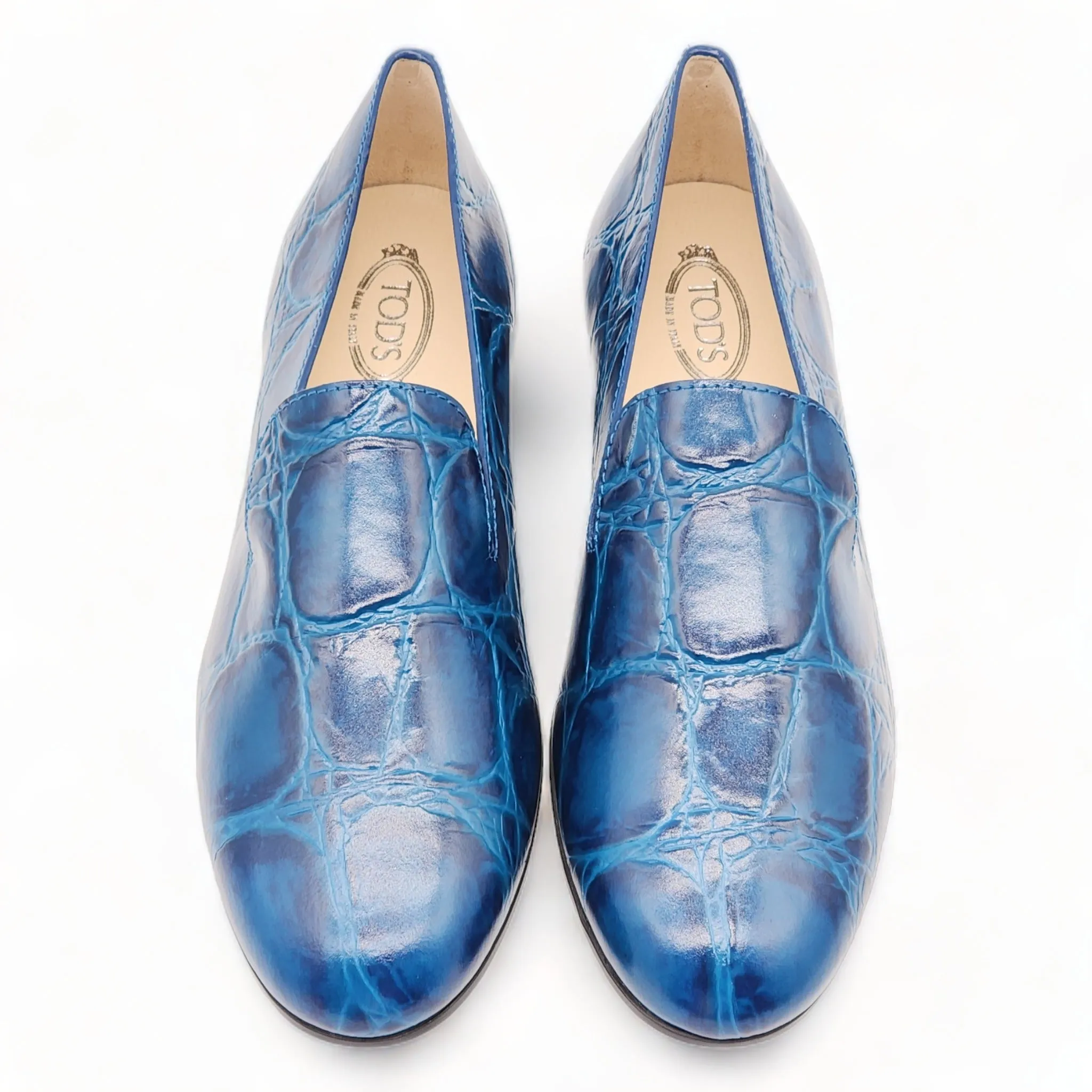 Tod's Mocassino Gomma Slip On Shoes - Blue
