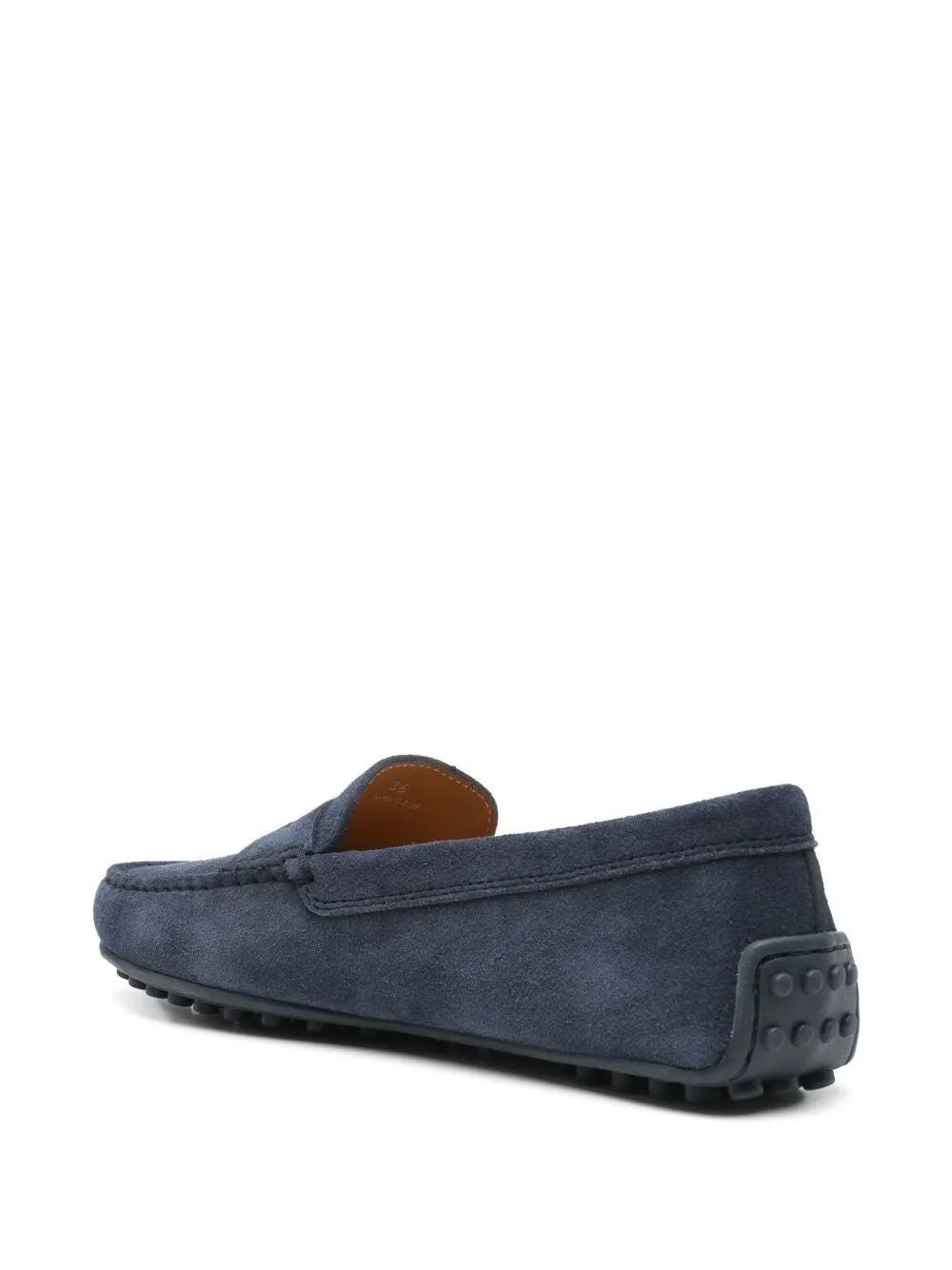 Tod's Women's Prussian Blue Suede Flat Moccasins