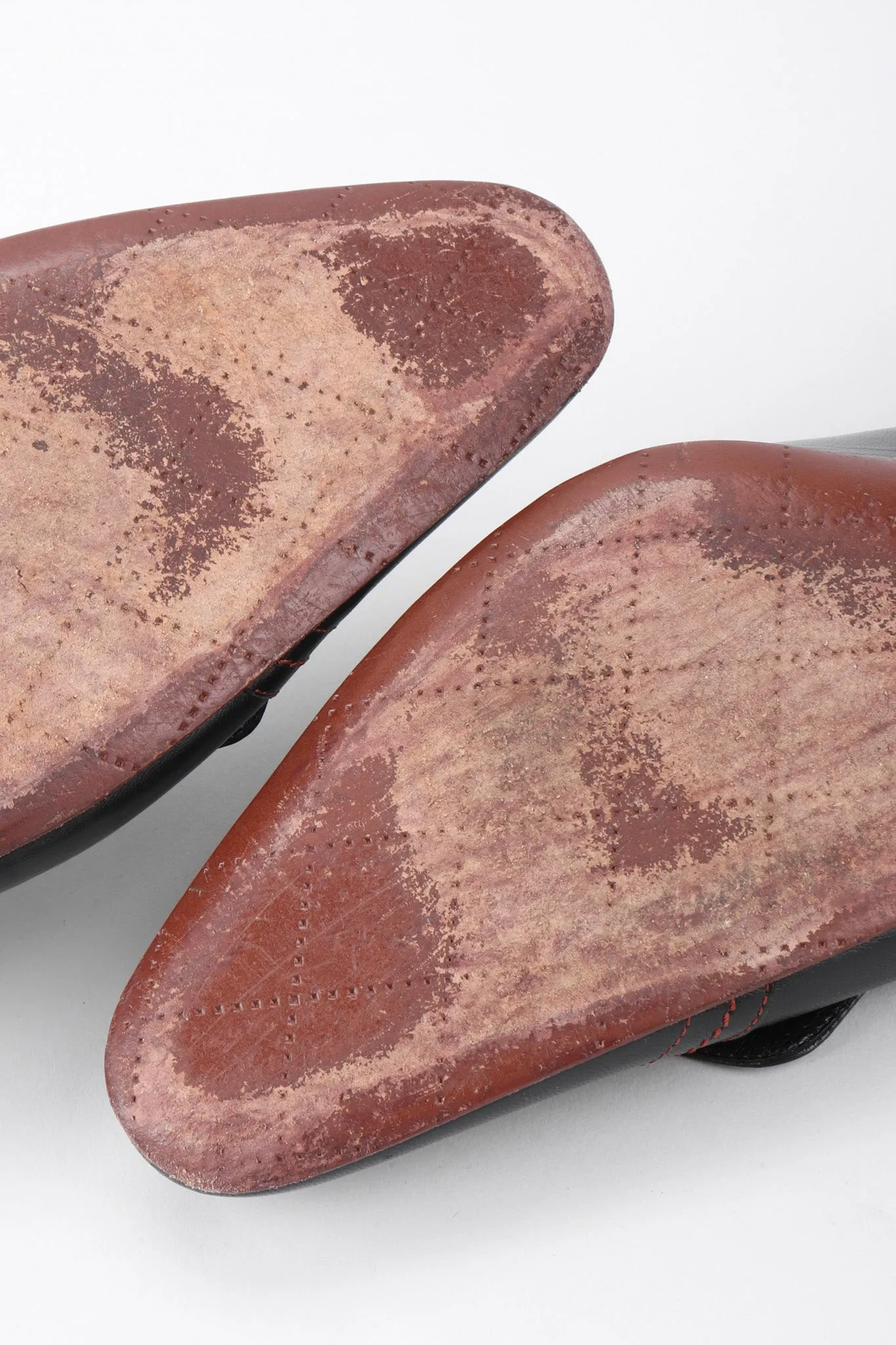 Topstitched Loafer Mules