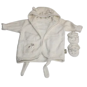 Towelling Dressing Gown and Slippers