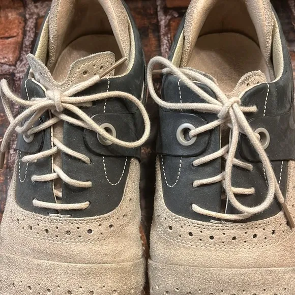 Tsubo Wexler II Mens Oxfords Lace Up Two Tone Gray Blue Suede Leather SZ 10.5