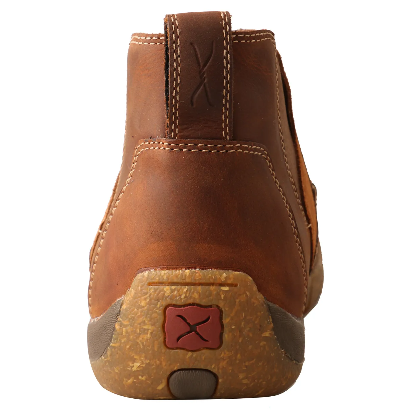 Twisted X Men's 4" Chelsea Driving Moc-Woven Multi/Oiled Saddle