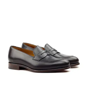Unique Handcrafted Black Slip-on Loafer