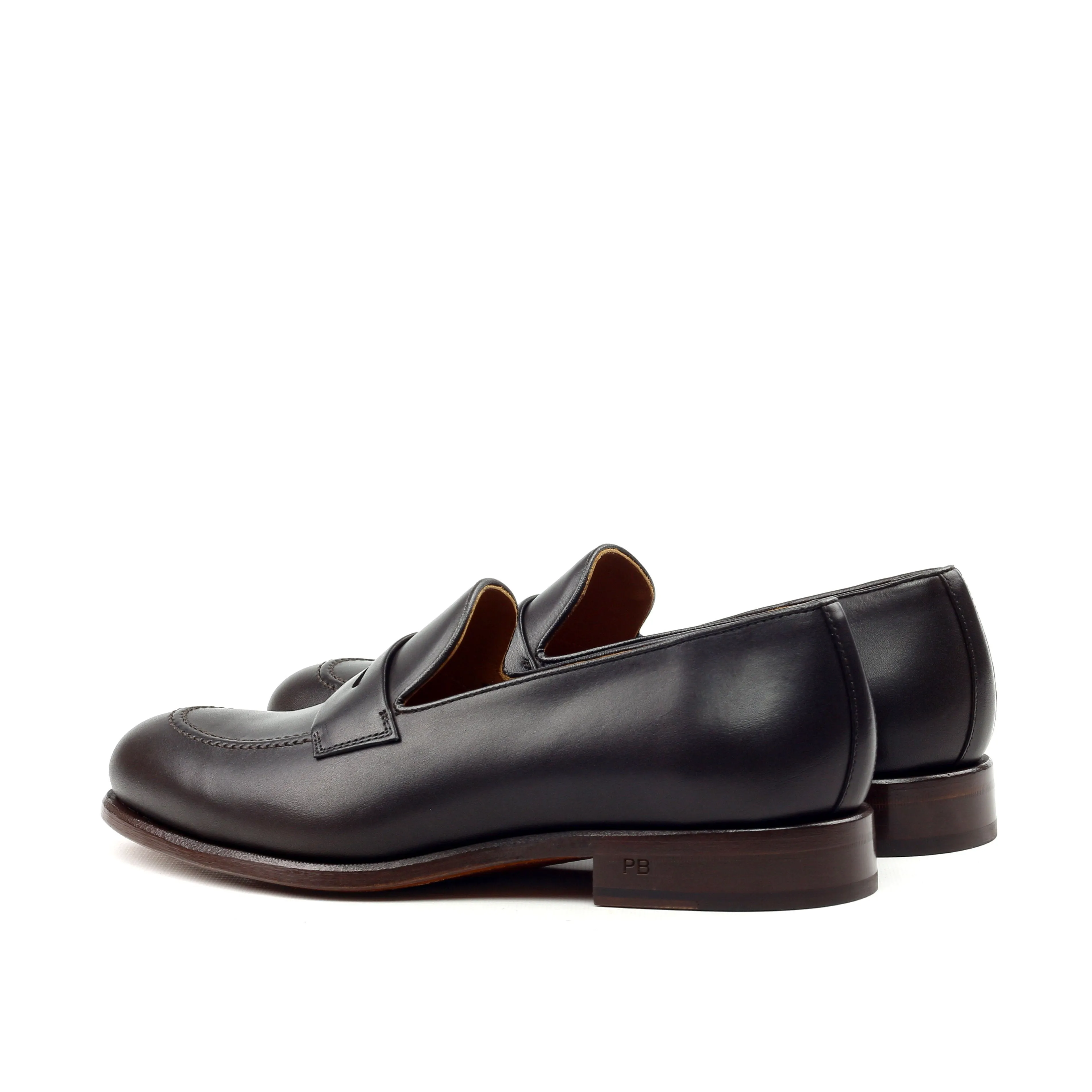 Unique Handcrafted Black Slip-on Loafer