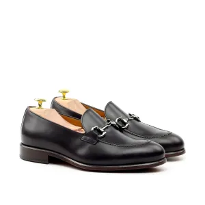 Unique Handcrafted Black Slip-on Loafer