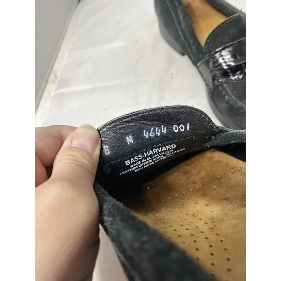 Used / Weejuns Bass / Larson / Black / Leather Suede / Loafer / Sz 8