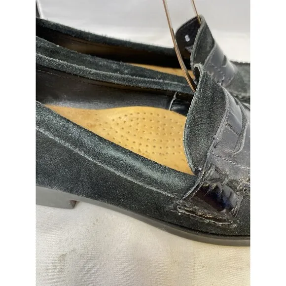 Used / Weejuns Bass / Larson / Black / Leather Suede / Loafer / Sz 8