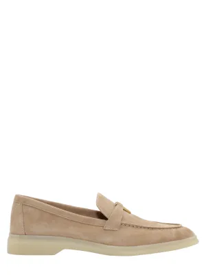 Veronica Beard Ailey Suede Loafer in Sand