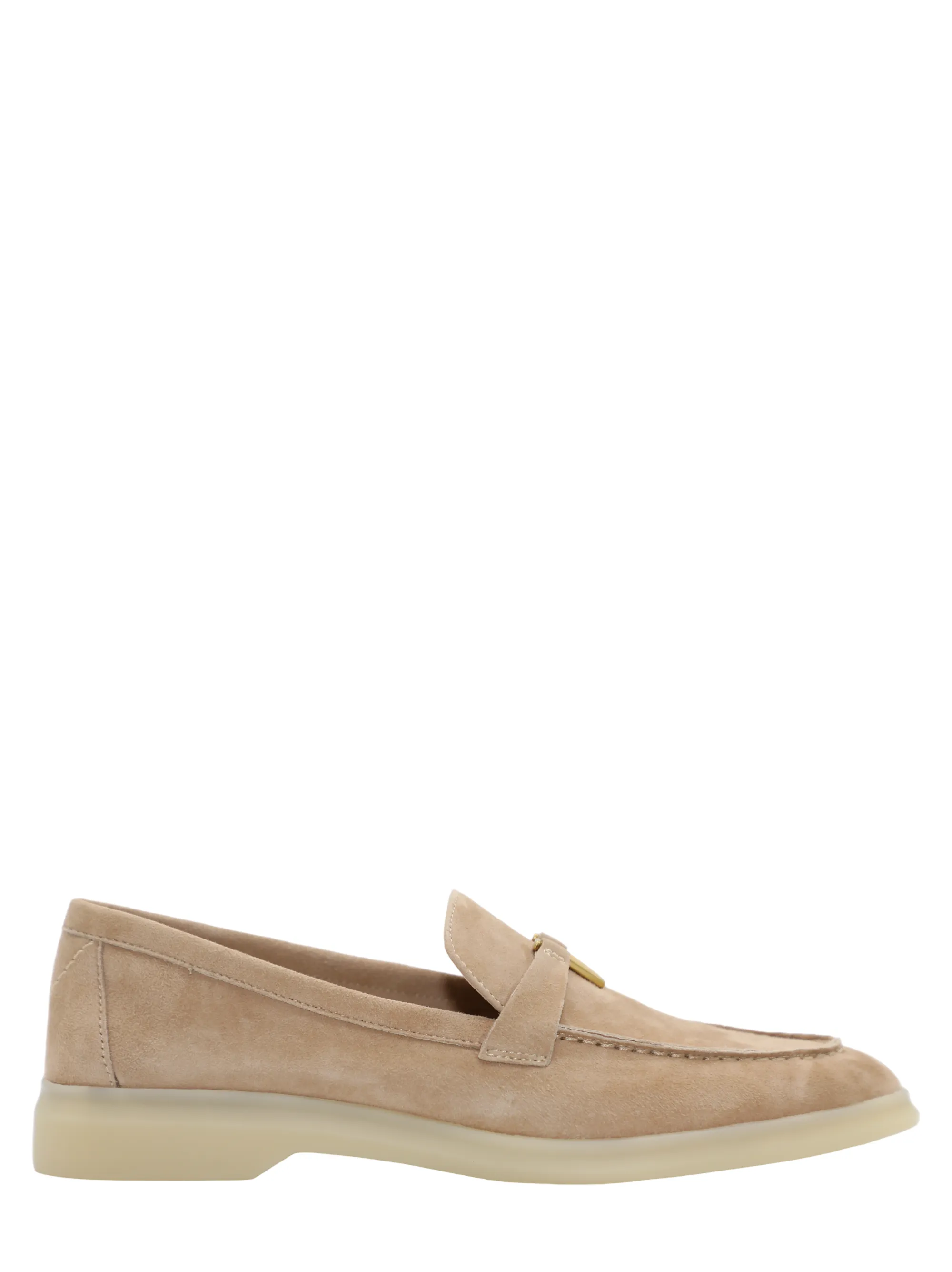 Veronica Beard Ailey Suede Loafer in Sand