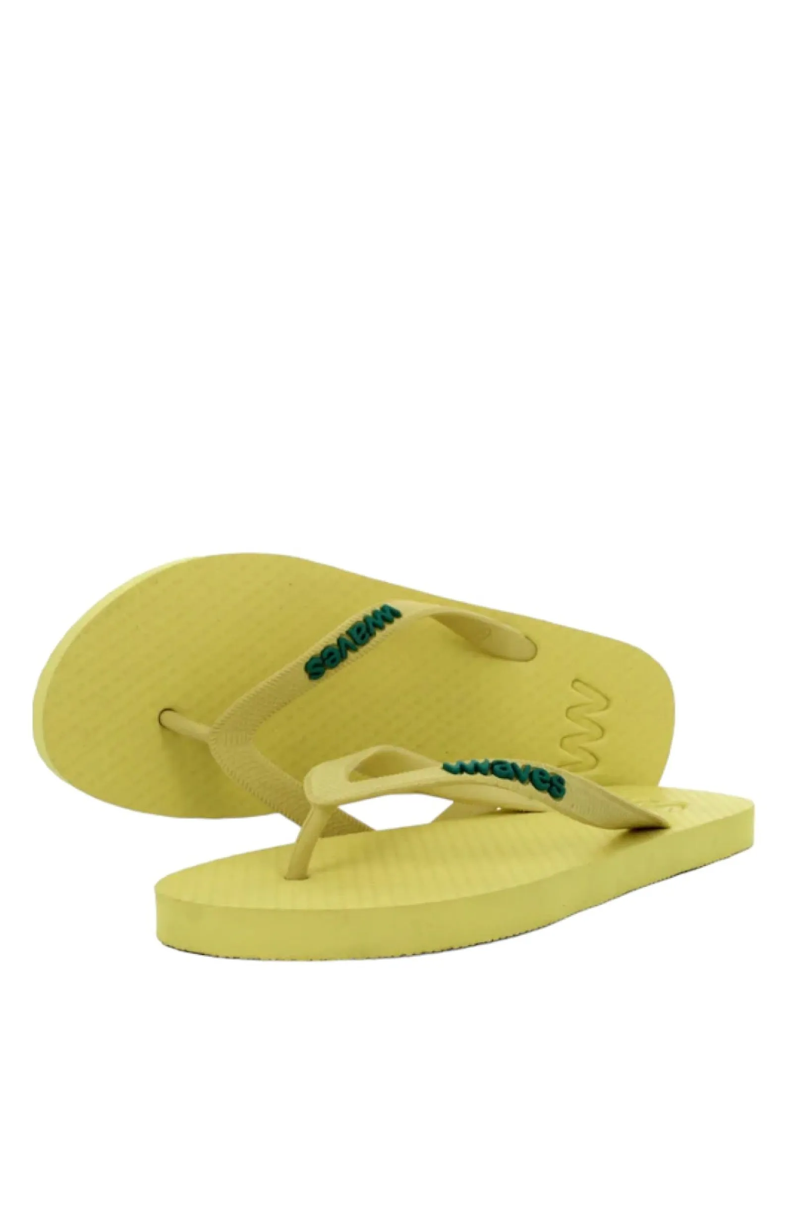 WAVES Unisex Essentials Lime Yellow Flip Flops