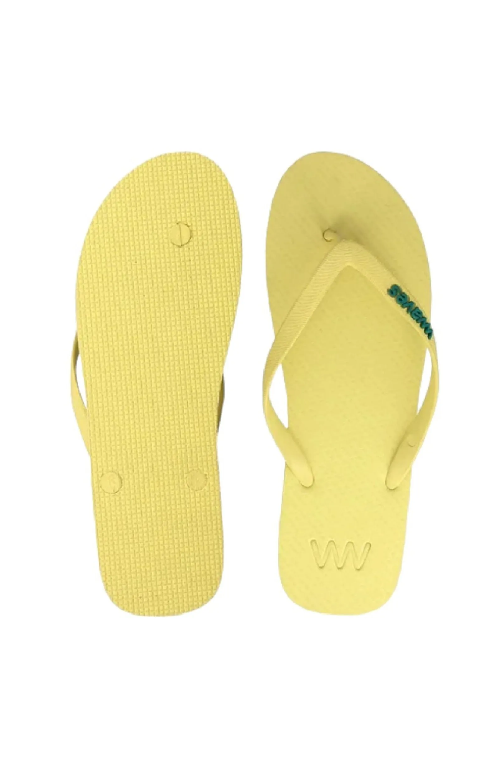 WAVES Unisex Essentials Lime Yellow Flip Flops