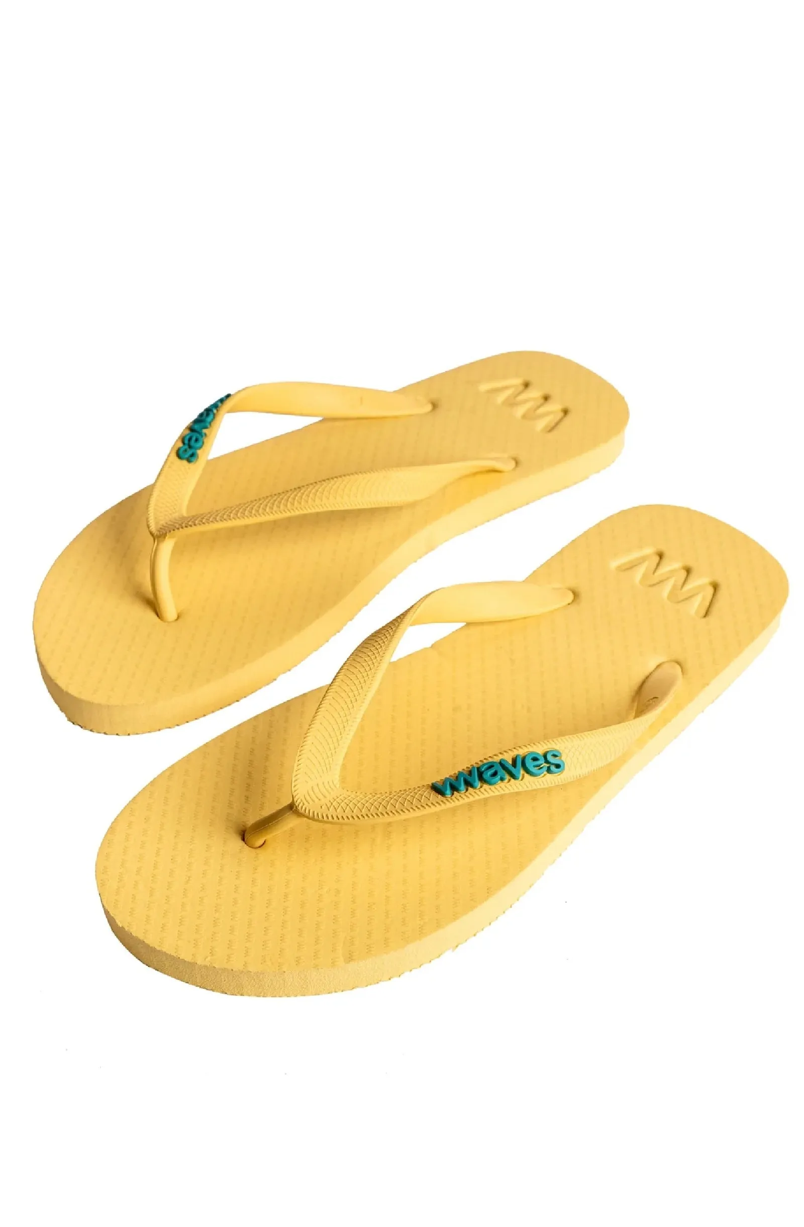 WAVES Unisex Essentials Yellow Flip Flops