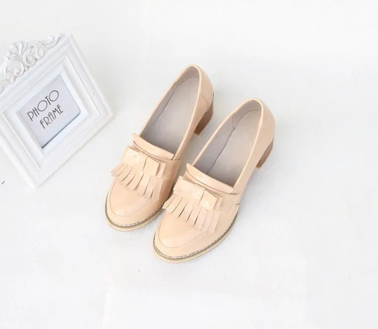 Women’s Black Loafers with Bow & Tassel