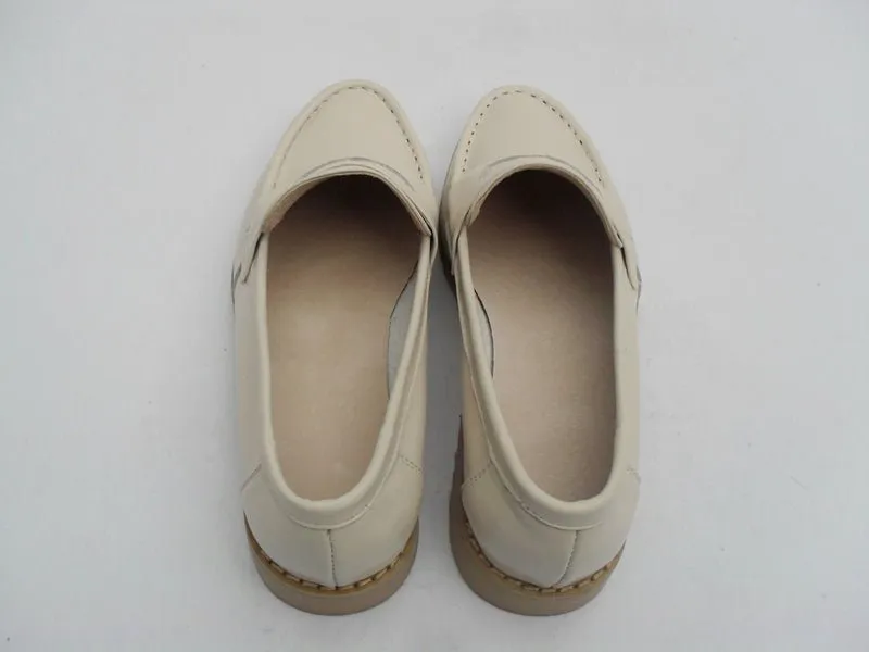 Women's Brown & Off-White Loafer Shoes