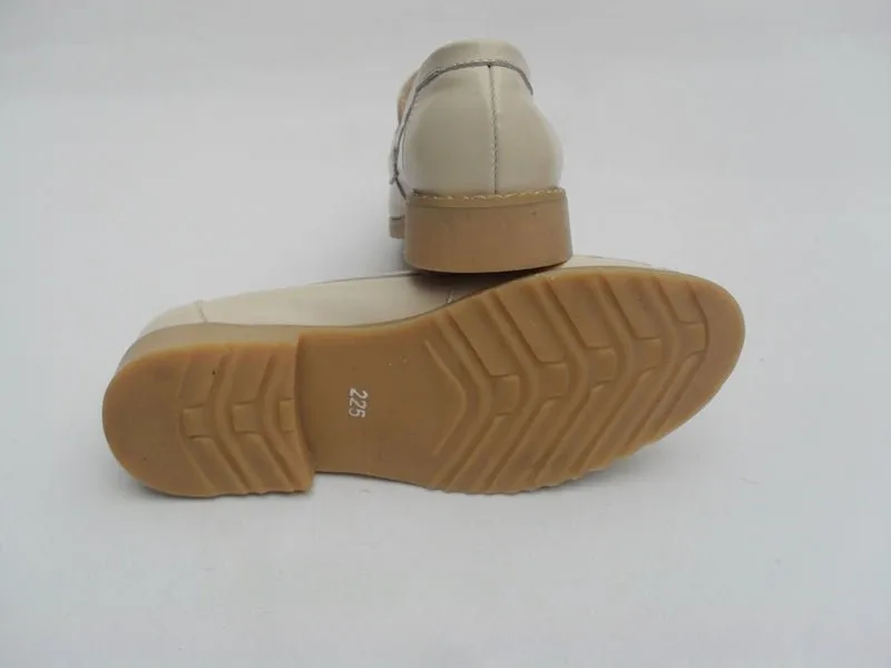Women's Brown & Off-White Loafer Shoes