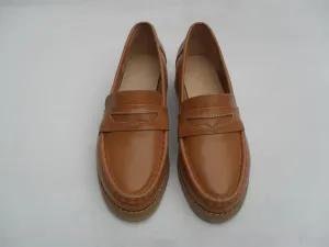 Women's Brown & Off-White Loafer Shoes