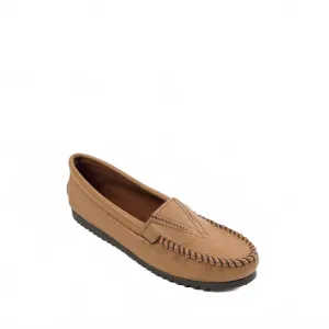 Women’S Deerskin Gore Front Moccasin In Mocha