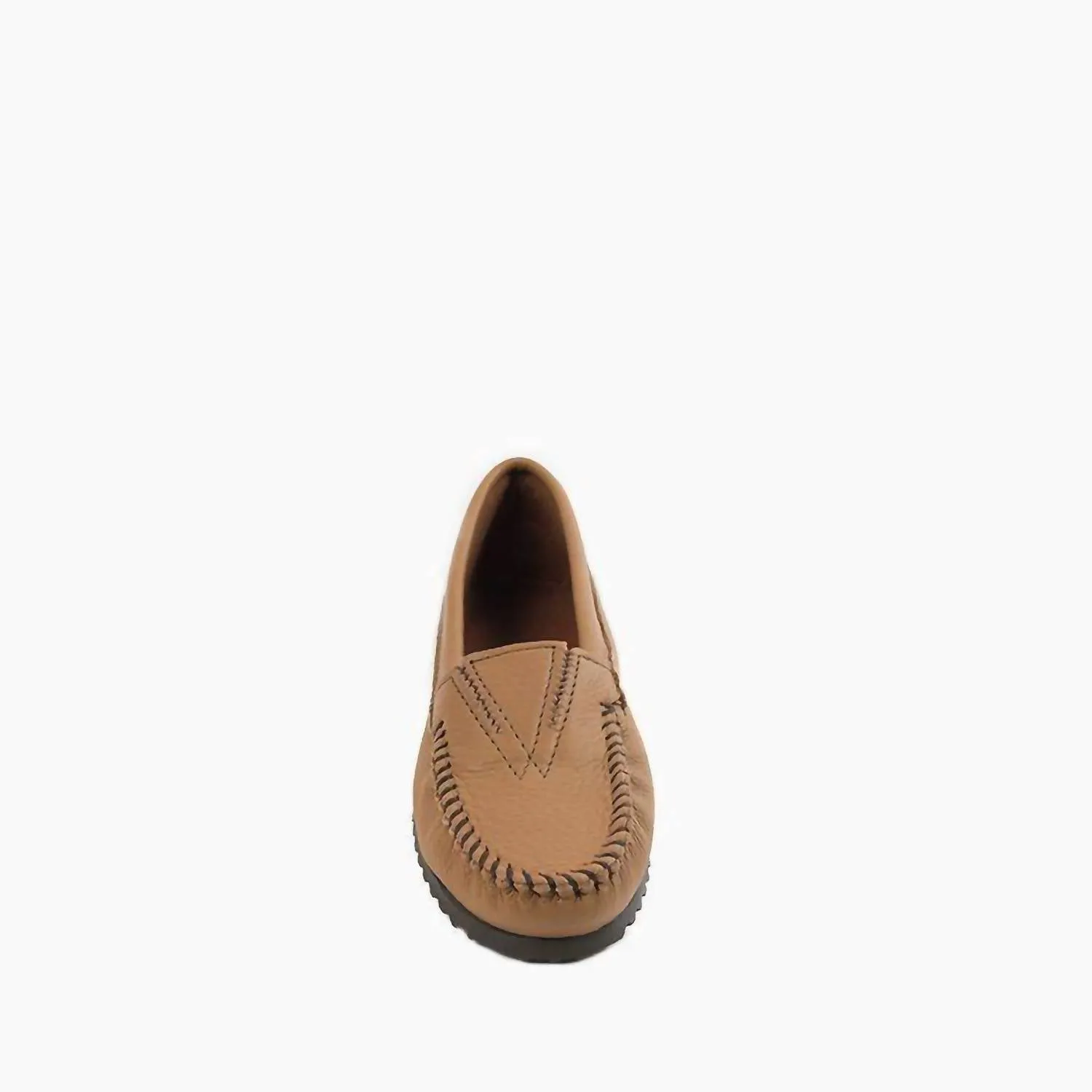 Women’S Deerskin Gore Front Moccasin In Mocha
