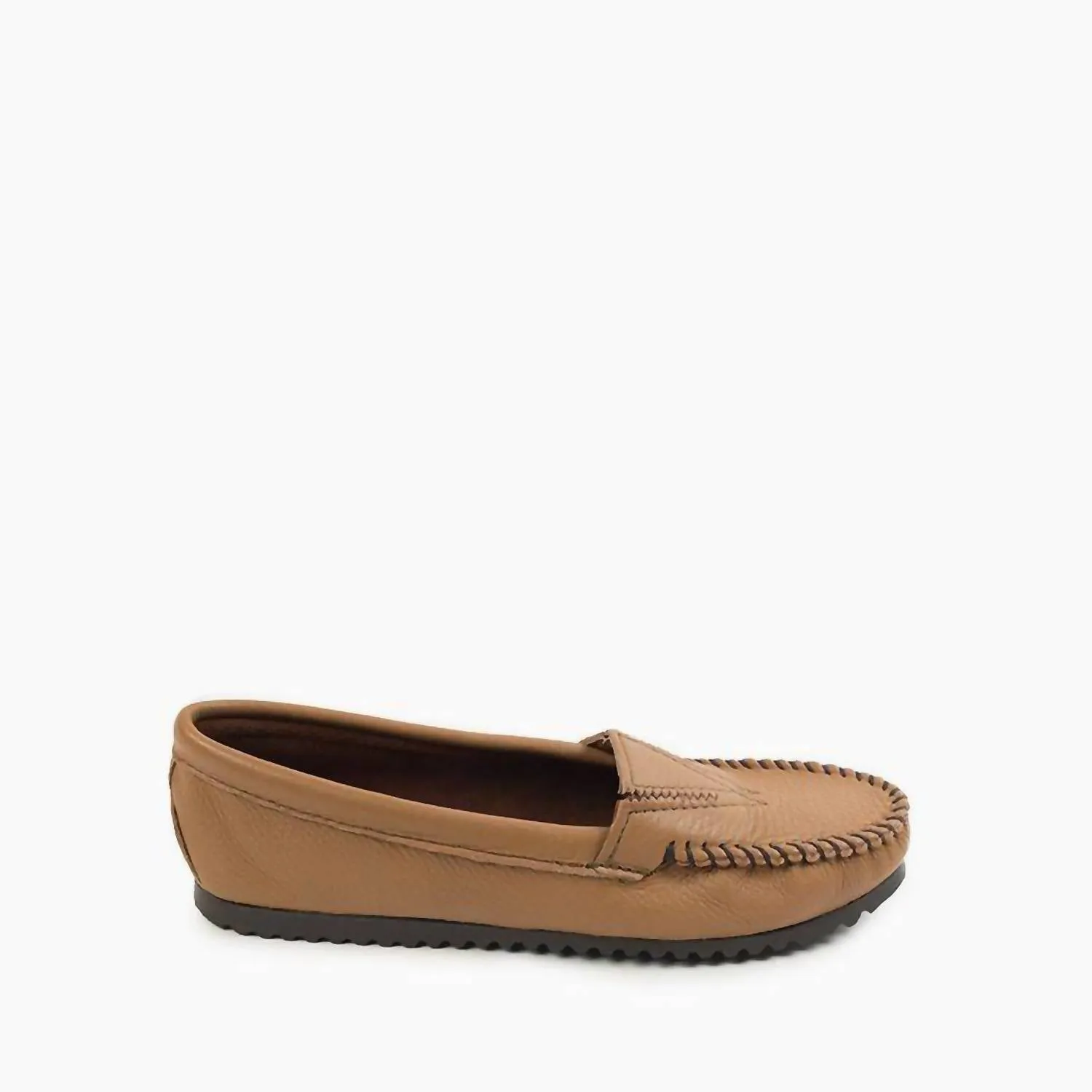 Women’S Deerskin Gore Front Moccasin In Mocha
