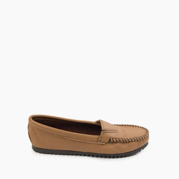 Women's Deerskin Gore Front Moccasin