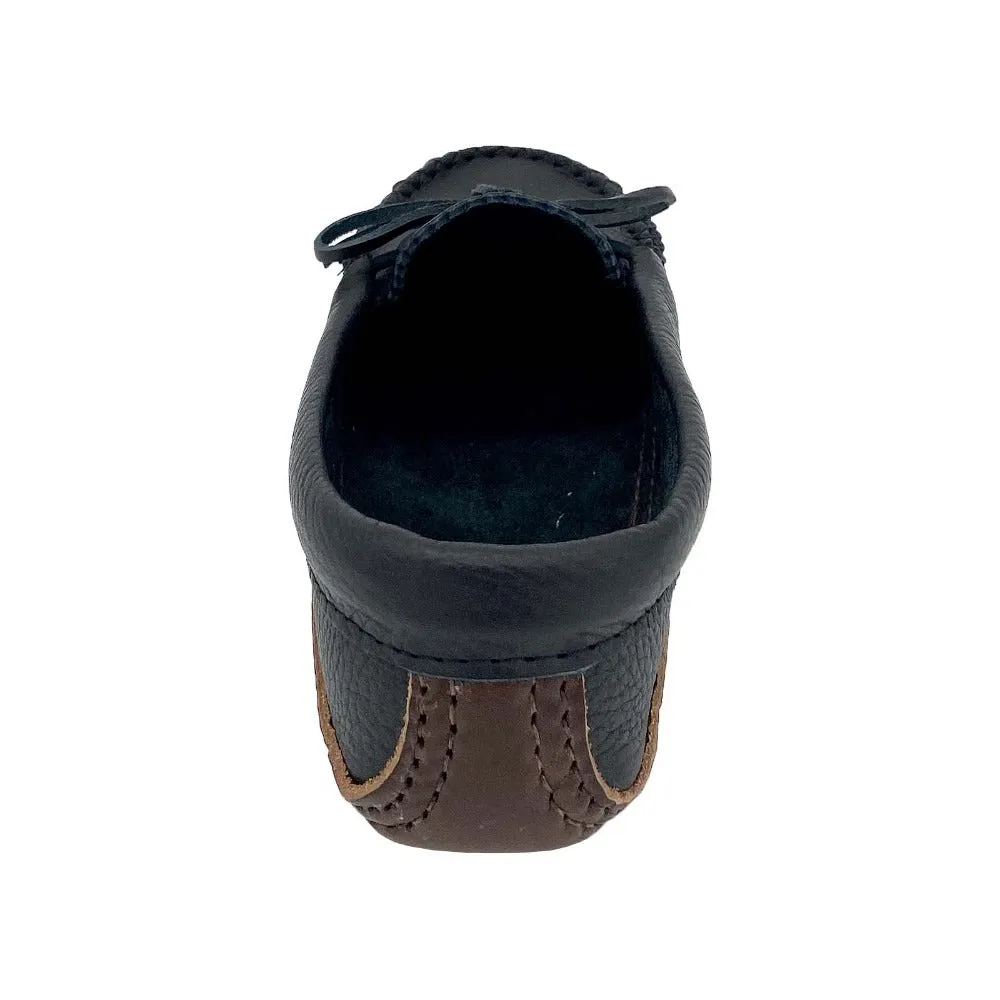 Women's Earthing Moccasins Moose Hide with Heavy Oil Tan Soles