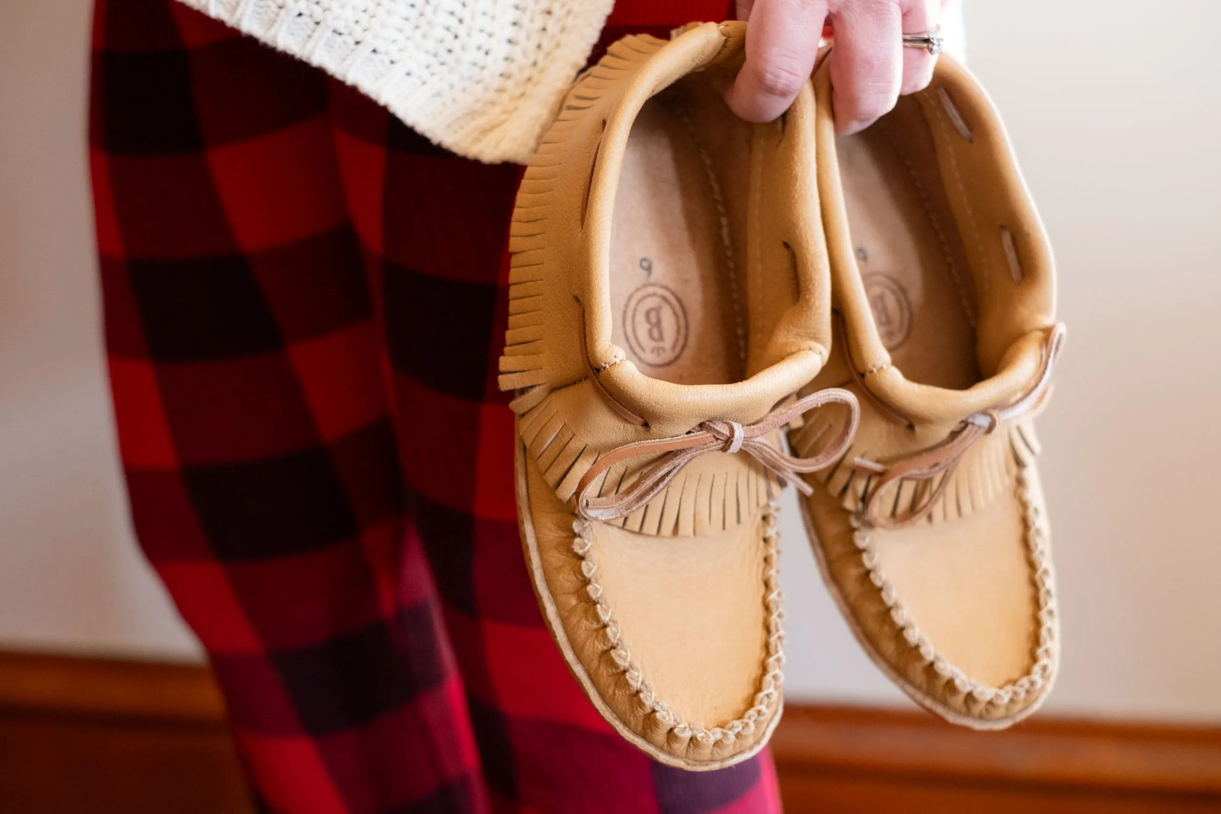 Women's Fringed Moccasin Slippers