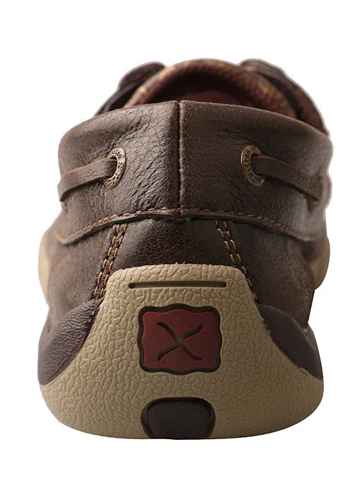 Women’s Twisted X  Driving Mocs- Brown / Emboss Flower- WDM0070