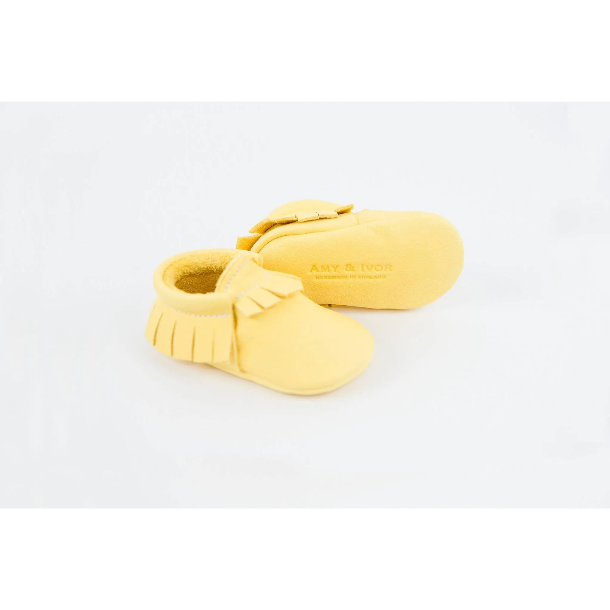 Yellow Traditional Handmade Moccasins