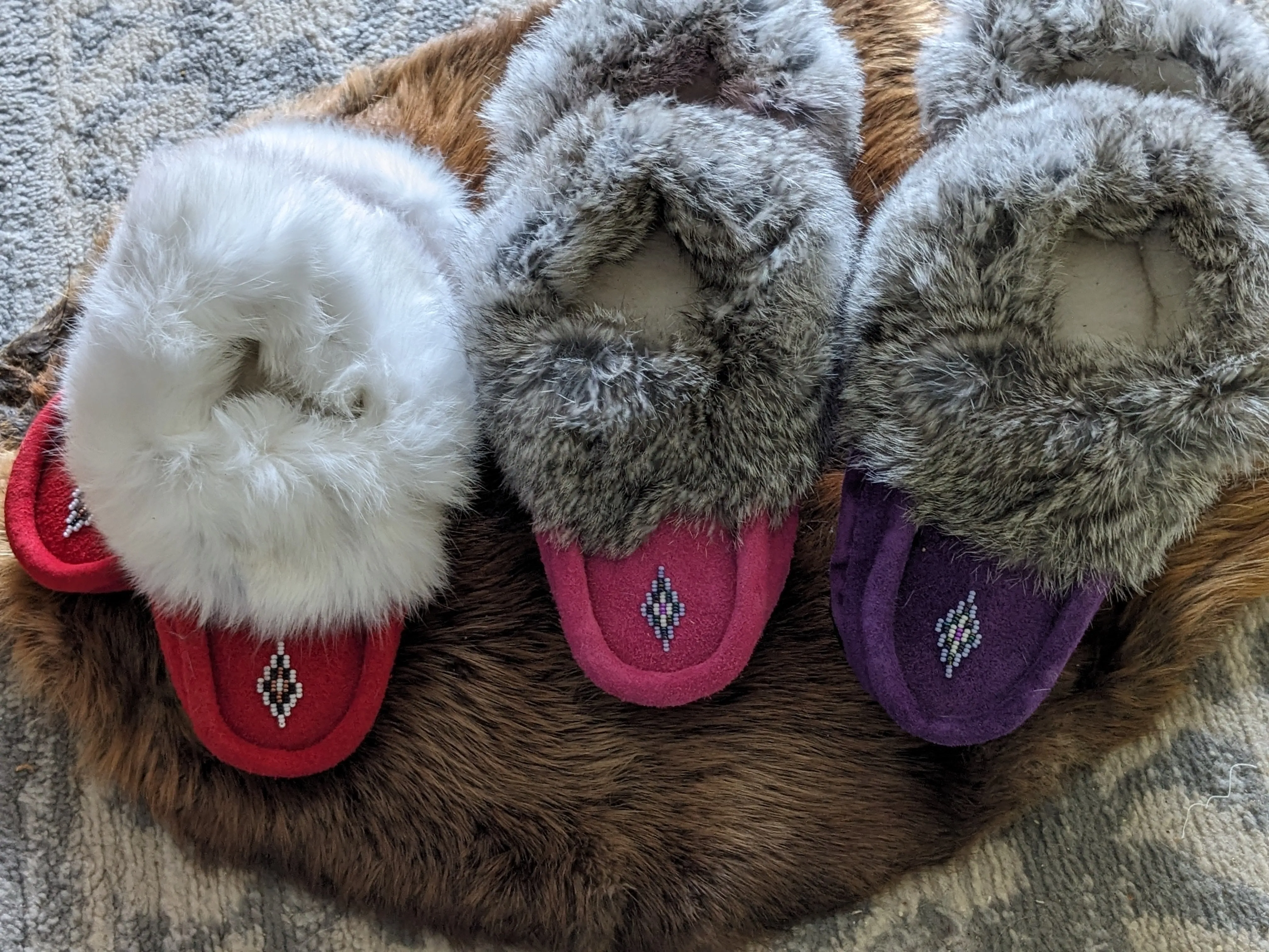 Youth Leather Moccasins; by Wandering Buffalo